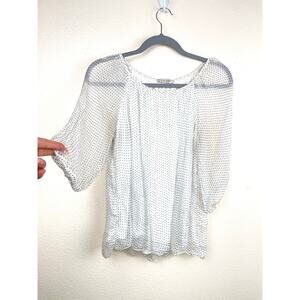 Vintage Womens Top Sz S Italy Silk Flowy Fairy Delicate Poet Cottage Romantic